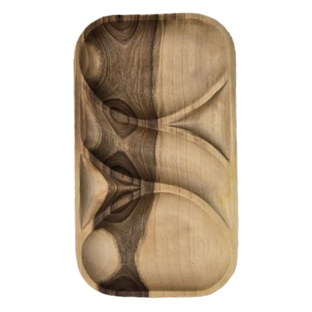 اردوخوری چوبی مستطیلی طرح موج