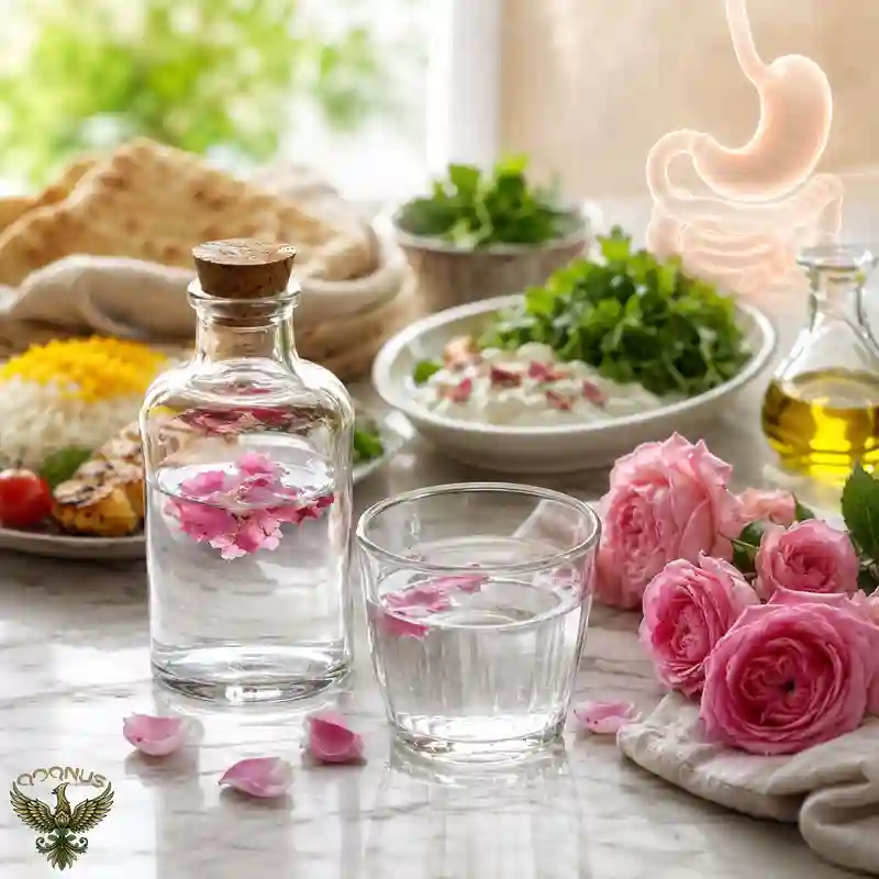 فواید گلاب برای معده و دستگاه گوارش | تأثیر گلاب بر هضم غذا